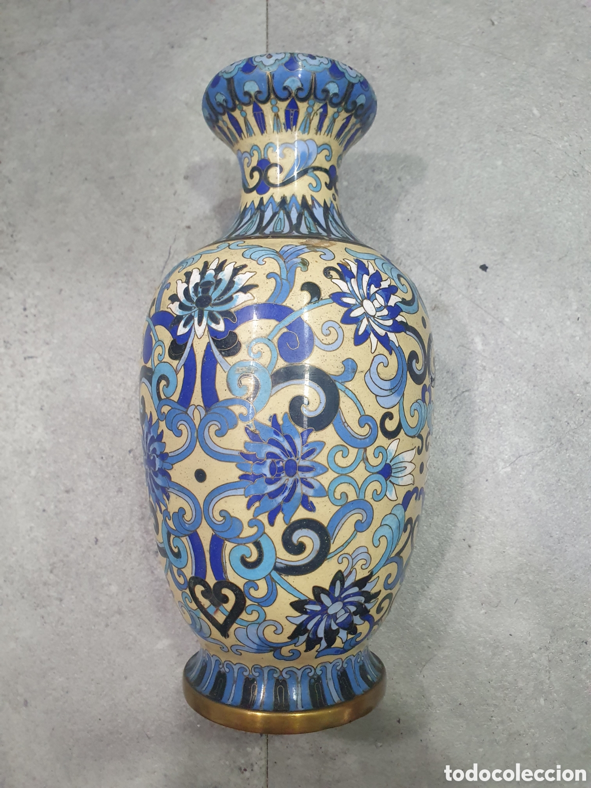 Antiquit&eacute;s: Jarron en cer&aacute;mica cloisonne. (L98)