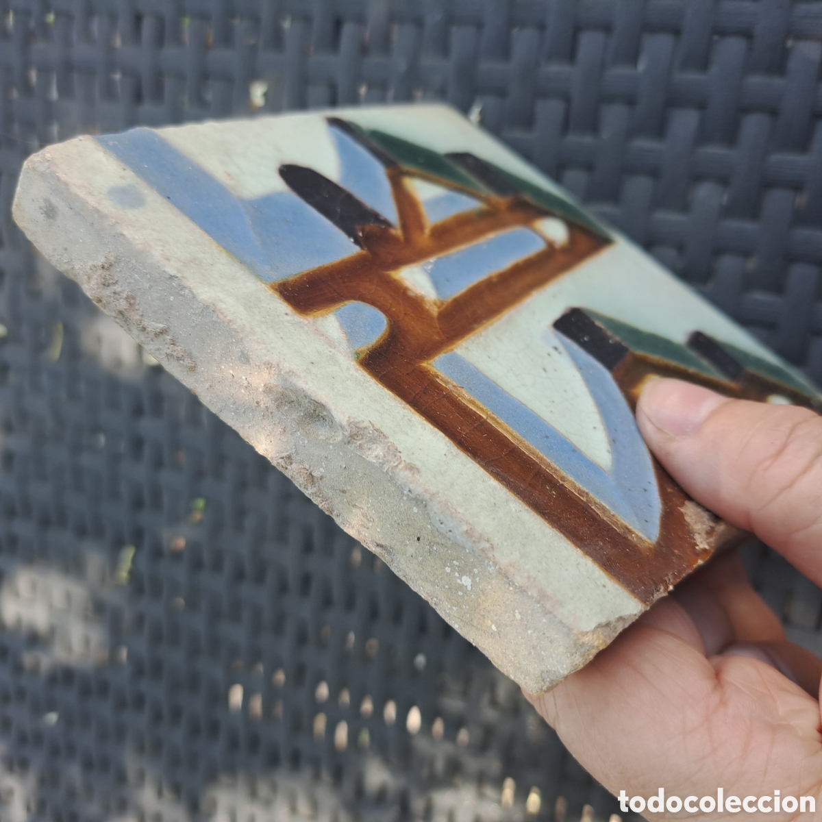 Antig&uuml;edades: Azulejo. Triana. Siglo XIX. - Foto 3