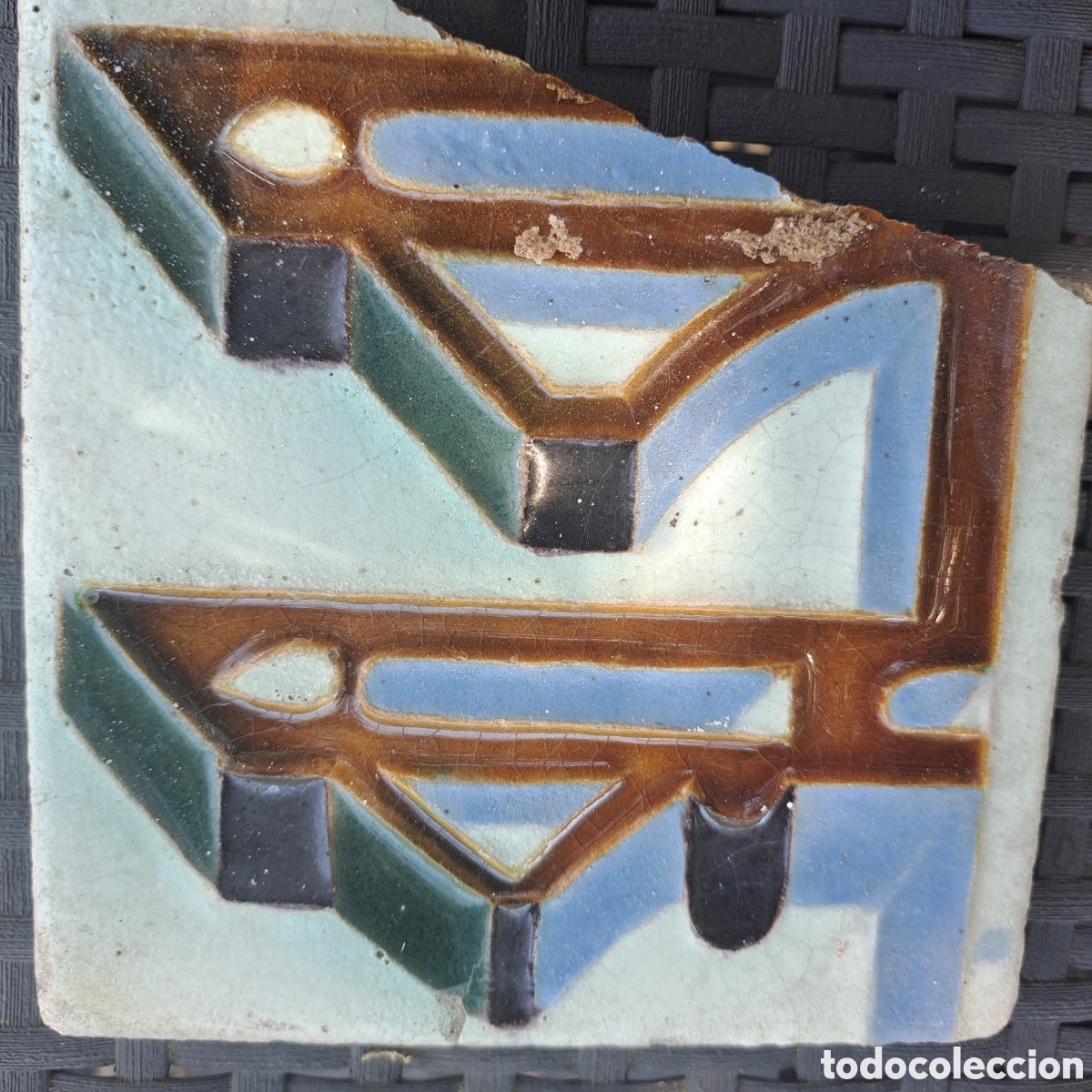 Antig&uuml;edades: Azulejo. Triana. Siglo XIX. - Foto 4