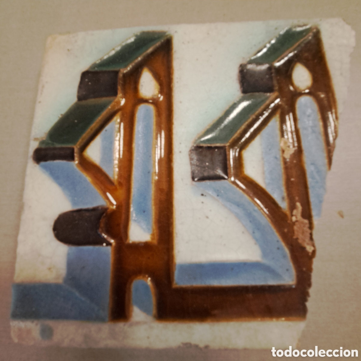 Antig&uuml;edades: Azulejo. Triana. Siglo XIX. - Foto 1