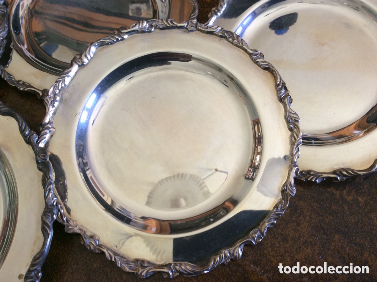 Antig&uuml;edades: Juego de 8 platos de pan - Foto 2