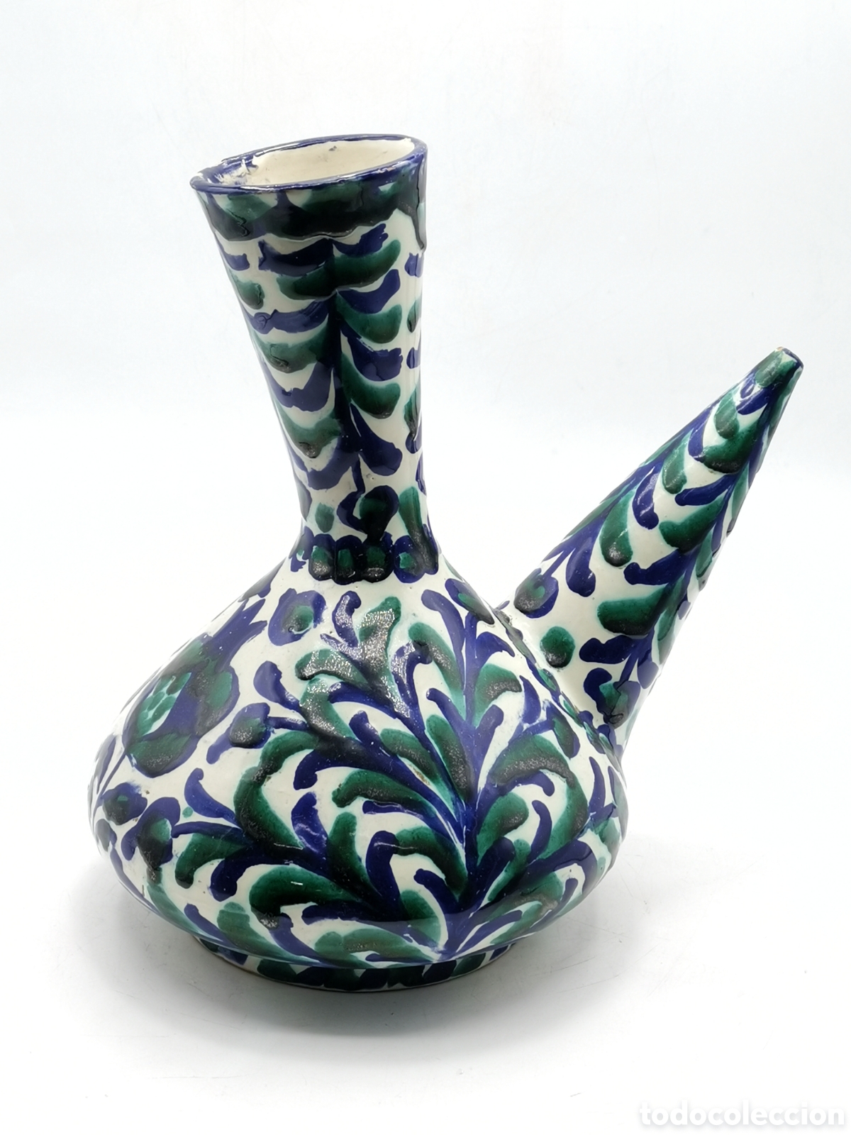 Antiques: PORRON ANTIGUO DE CER&Aacute;MICA CON BONITOS MOTIVOS DECORATIVOS GRANADINOS
