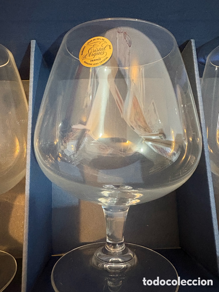 Antig&uuml;edades: Set copas cristal de D&rsquo;Arques co&ntilde;ac - Foto 2