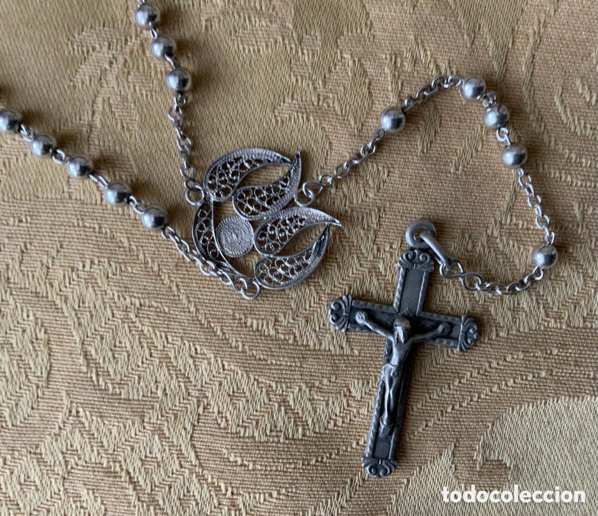 Antig&uuml;edades: PEQUE&Ntilde;O ROSARIO DE PLATA - Foto 2