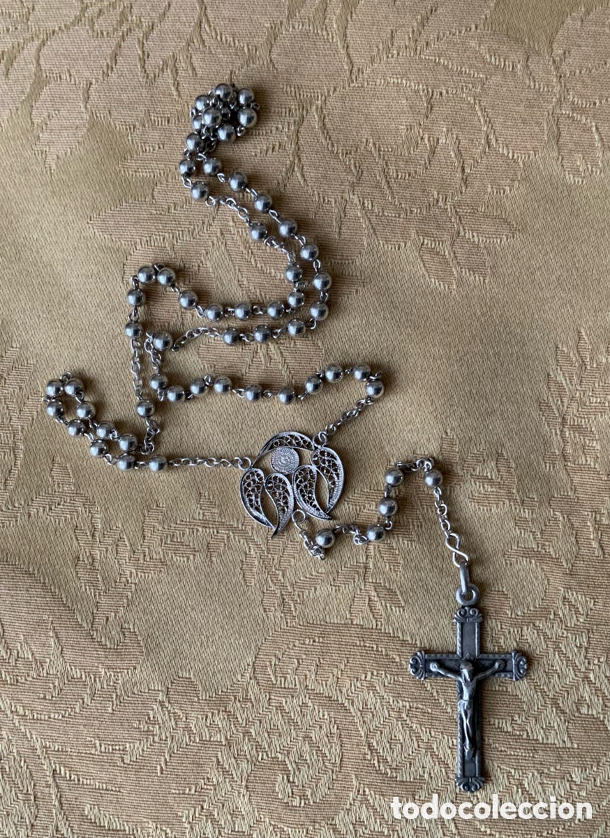 Antig&uuml;edades: PEQUE&Ntilde;O ROSARIO DE PLATA - Foto 1