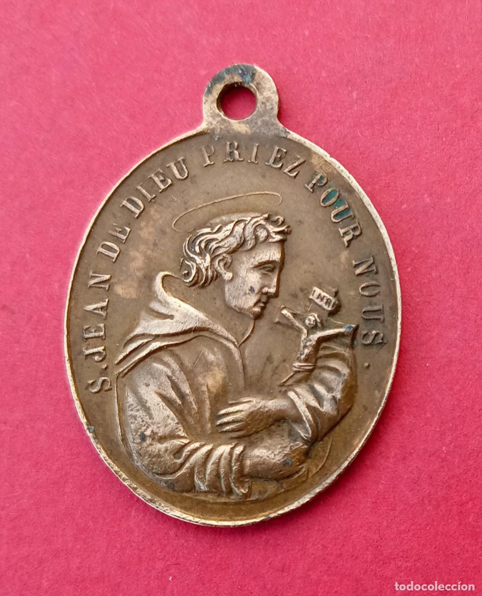 Antiquit&auml;ten: Preciosa Medalla Siglo XIX San Juan de Dios y San Agust&iacute;n.