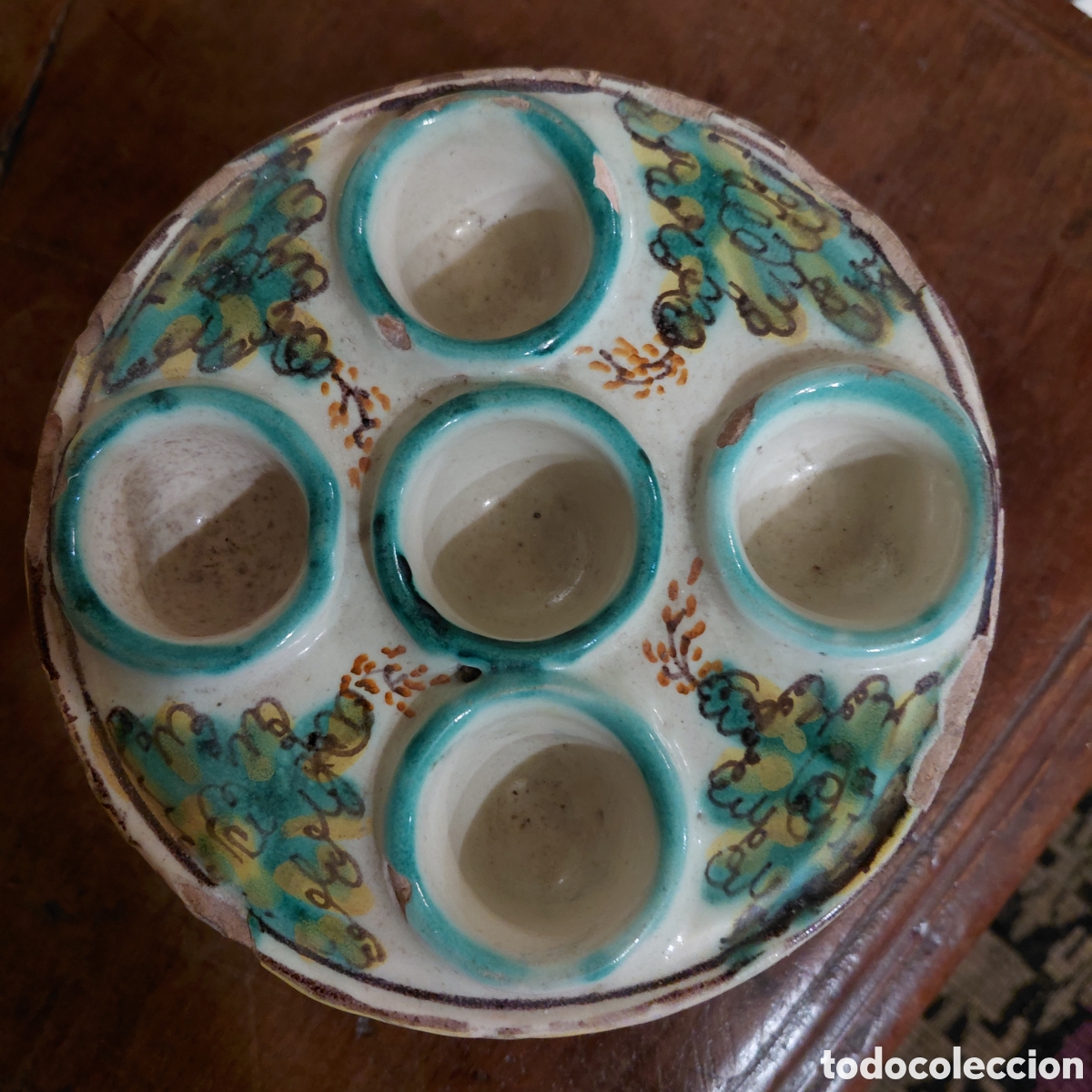 Antig&uuml;edades: Especiero talavera S XIX