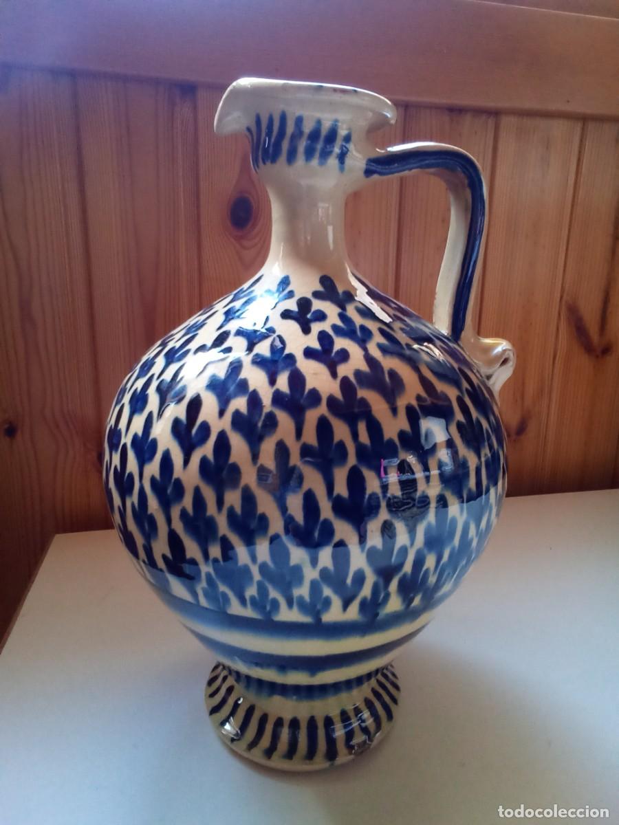 Antiques: JARR&Oacute;N CON ASA EN CER&Aacute;MICA VIDRIADA DECORADA.