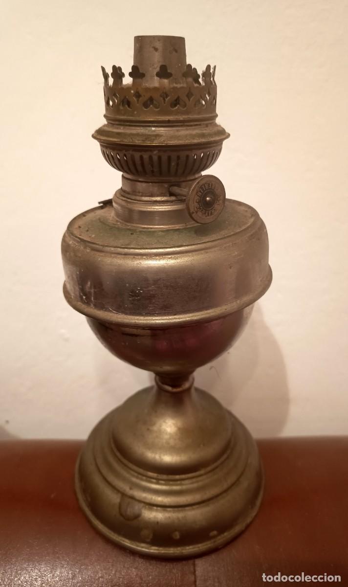 Antig&uuml;edades: Quinqu&eacute; antiguo queroseno , 29 cm.
