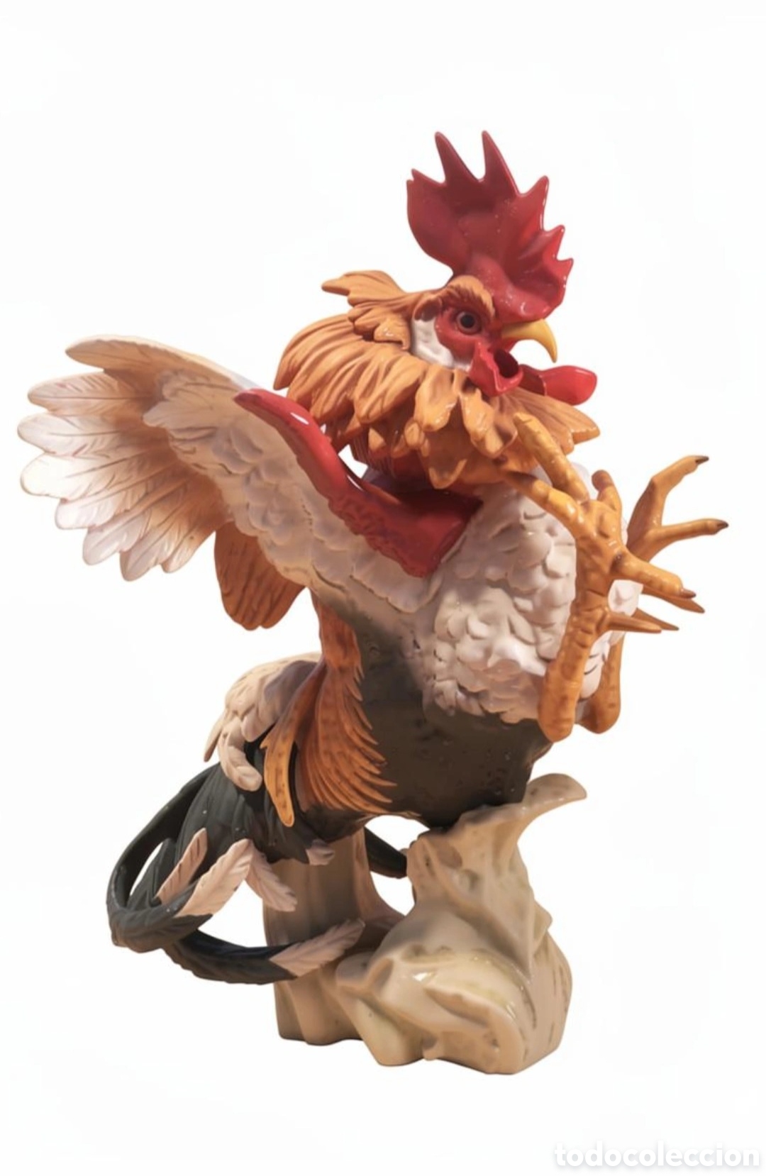 Antig&uuml;edades: Gallo de pelea, porcelana de Algora - Foto 3