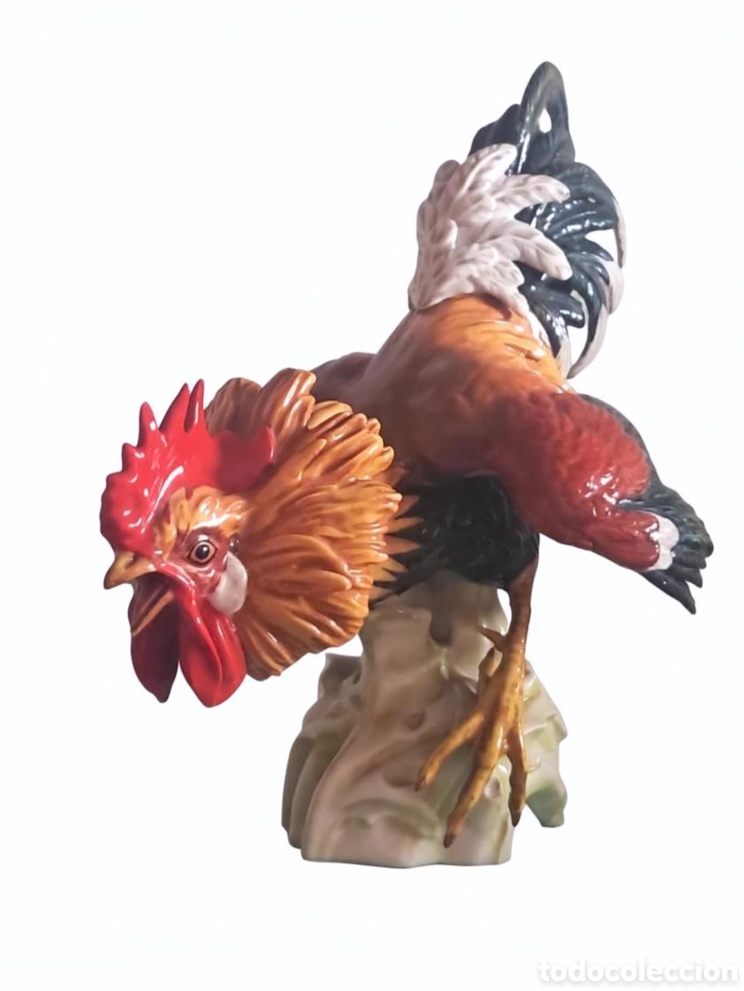 Antig&uuml;edades: Gallo de pelea, porcelana de Algora - Foto 5