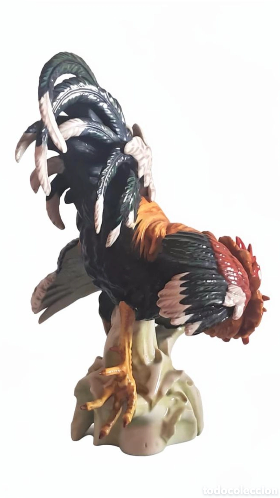 Antig&uuml;edades: Gallo de pelea, porcelana de Algora - Foto 6
