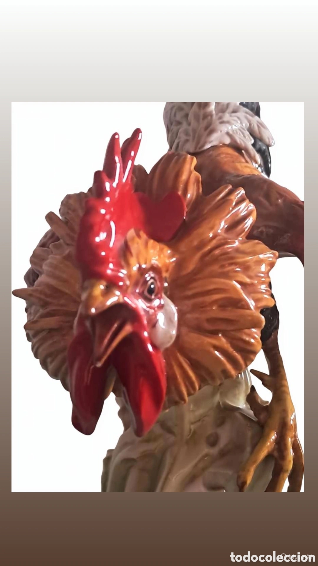 Antig&uuml;edades: Gallo de pelea, porcelana de Algora - Foto 9
