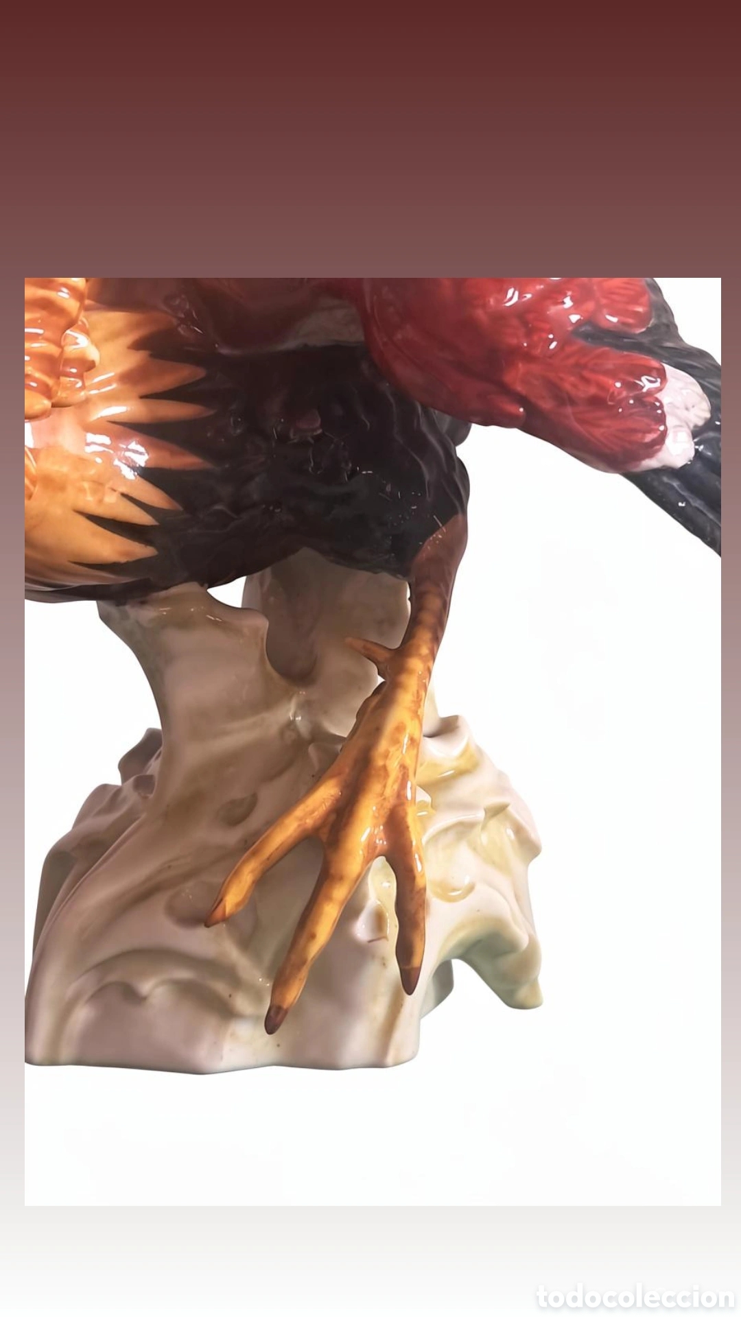 Antig&uuml;edades: Gallo de pelea, porcelana de Algora - Foto 11