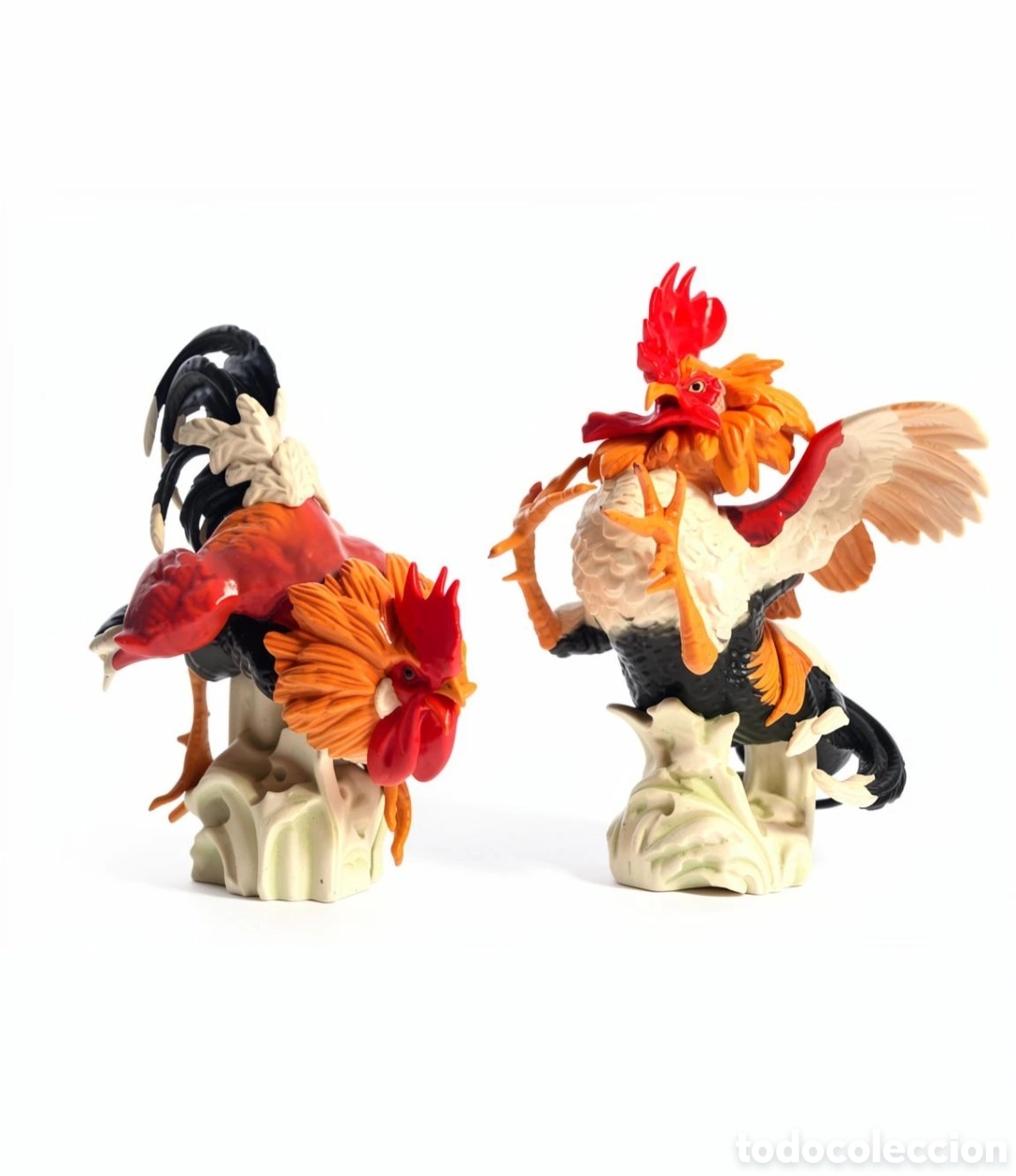 Antig&uuml;edades: Gallo de pelea, porcelana de Algora - Foto 1