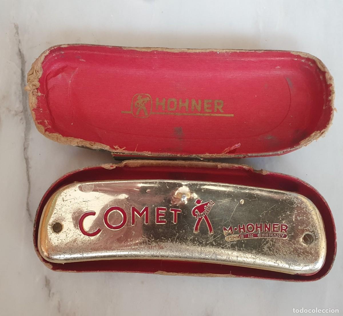 Antig&uuml;edades: Antigua Arm&oacute;nica M. Hohner Comet (Alemania)&ndash;Modelo Curvado&ndash;Vintage A&ntilde;os 50/60&ndash; con estuche Original