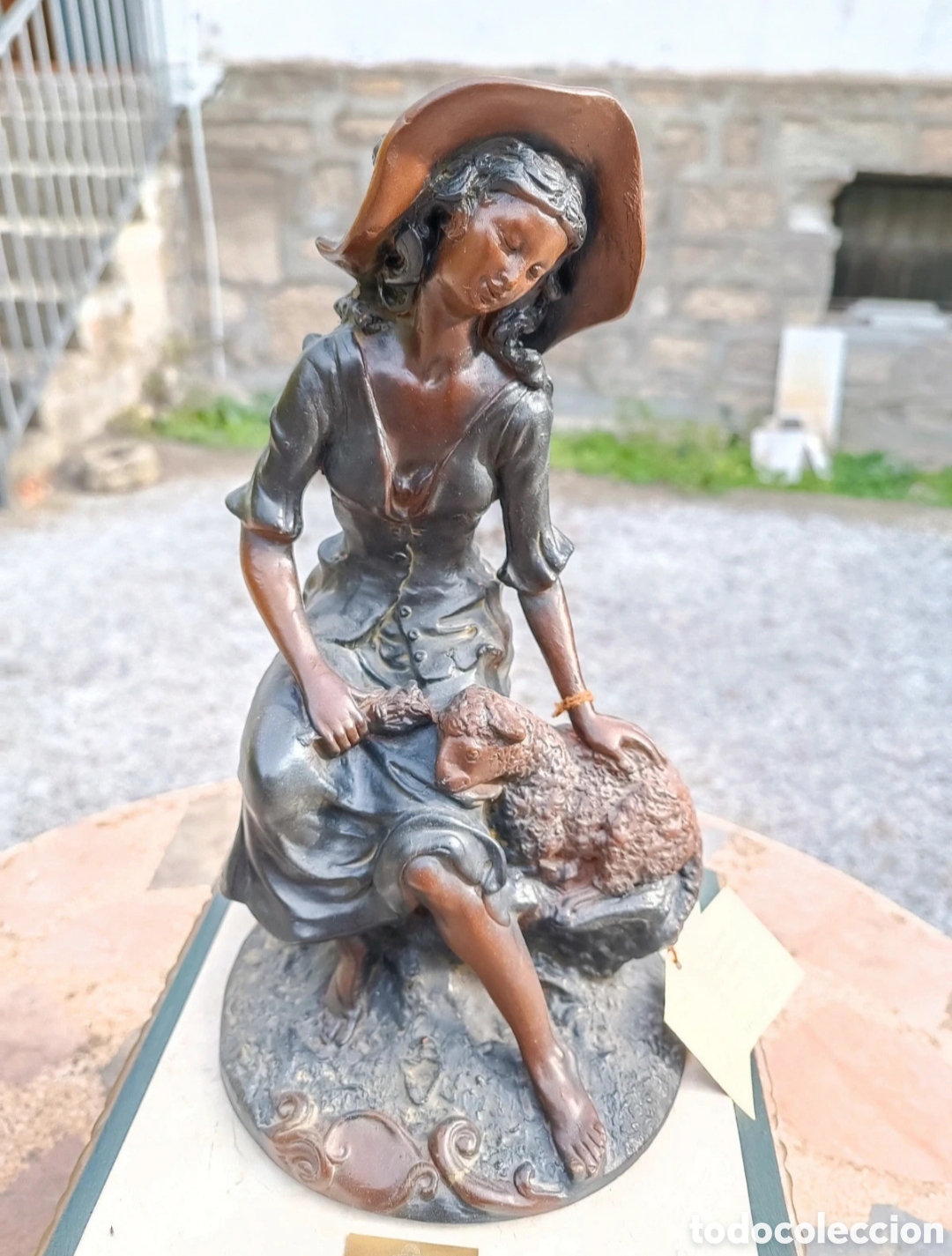 Antig&uuml;edades: Reloj con figura de pastora - Foto 2