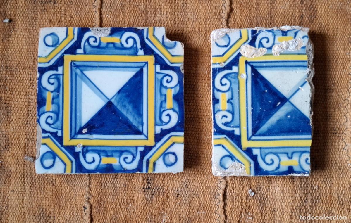 Antig&uuml;edades: Azulejos Talavera de la Reina, siglo XVI &ldquo;Punta de diamante&rdquo;