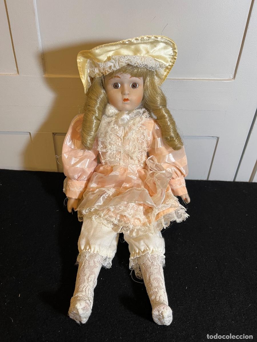 Antiguidades: Mu&ntilde;eca Porcelana Heritage Mint Ltd Vintage 1988 1989 Vestido Sat&eacute;n Encaje 40cm