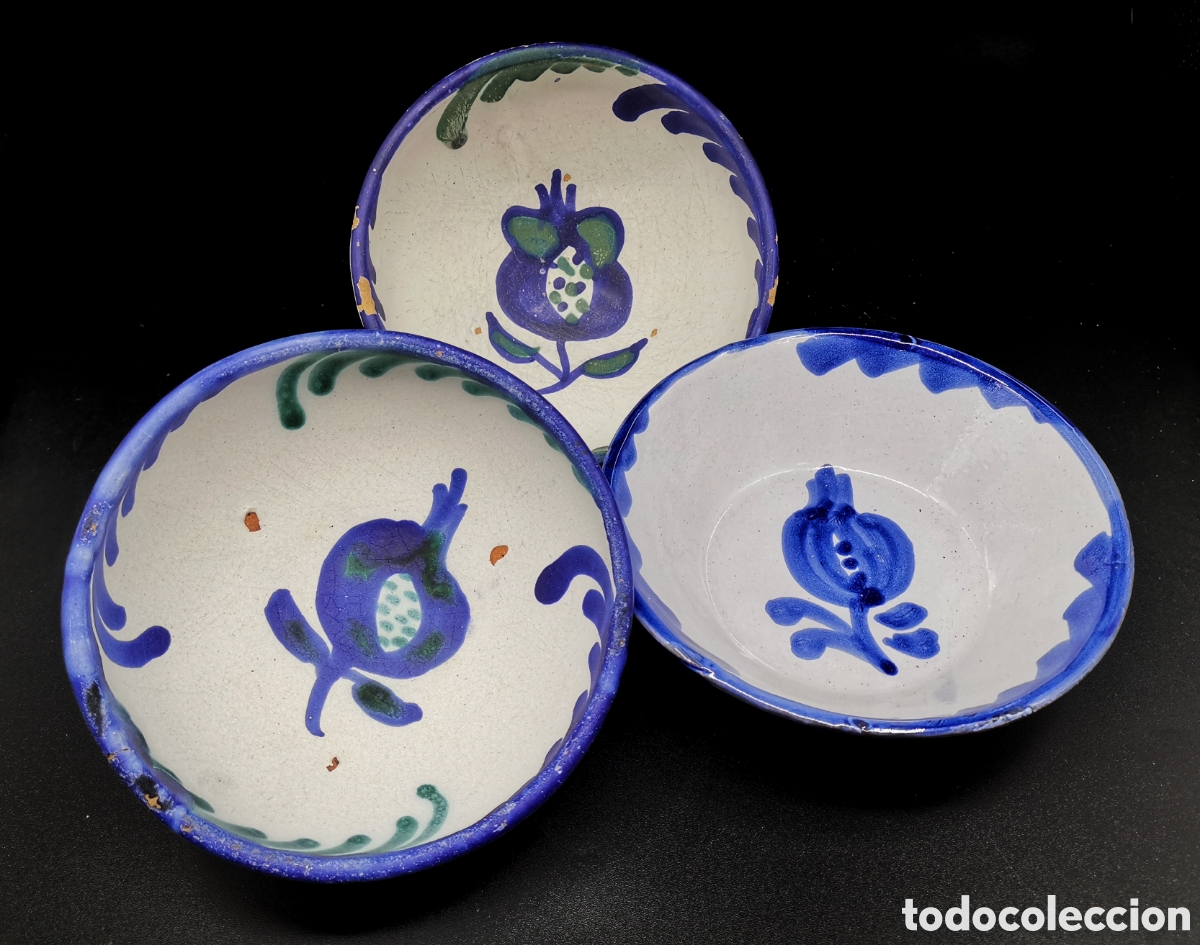 Antiquit&eacute;s: CONJUNTO DE CUENCOS DE CER&Aacute;MICA GRANADINA