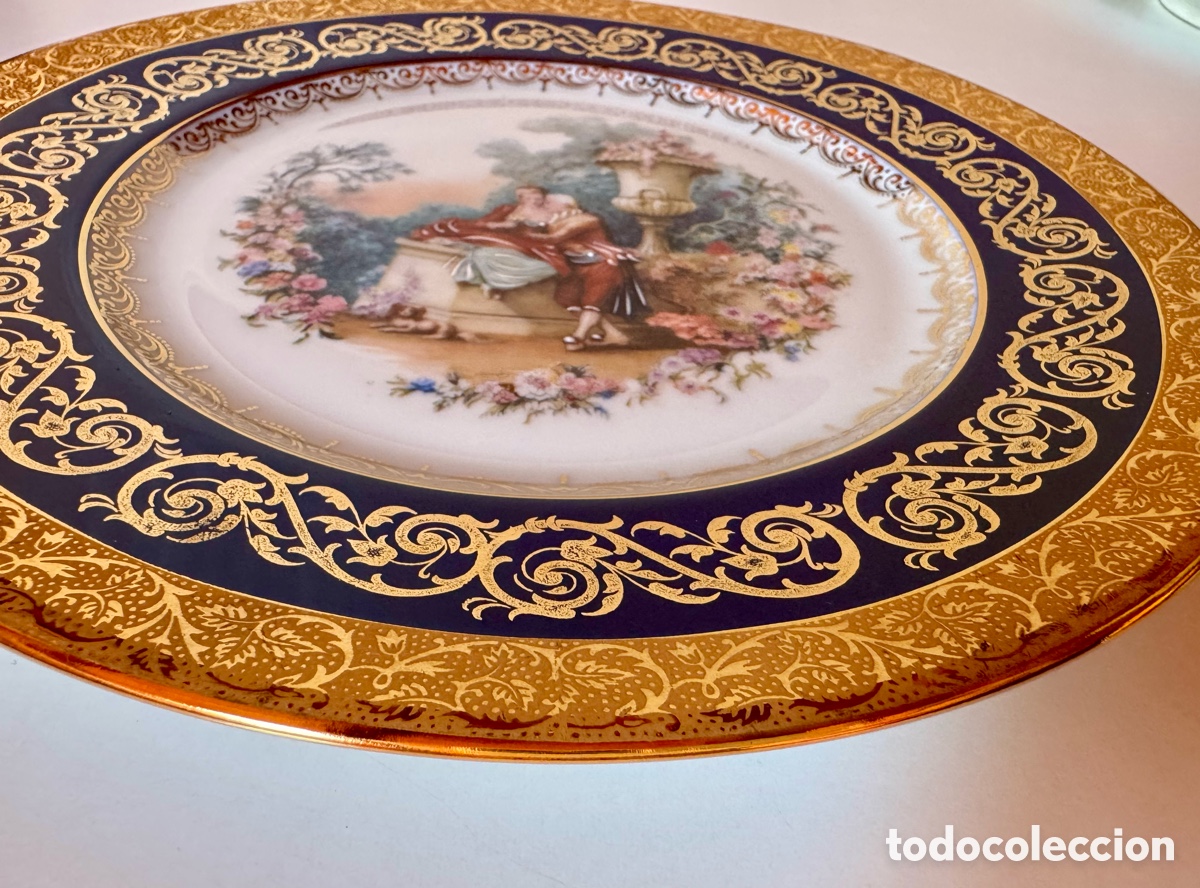 Antig&uuml;edades: ANTIGUO PLATO DE LIMOGES 25cm. - Foto 3