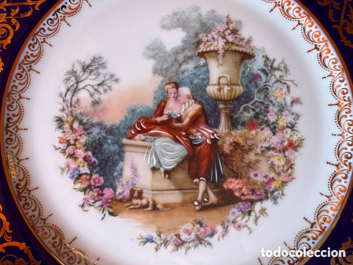 Antig&uuml;edades: ANTIGUO PLATO DE LIMOGES 25cm. - Foto 4