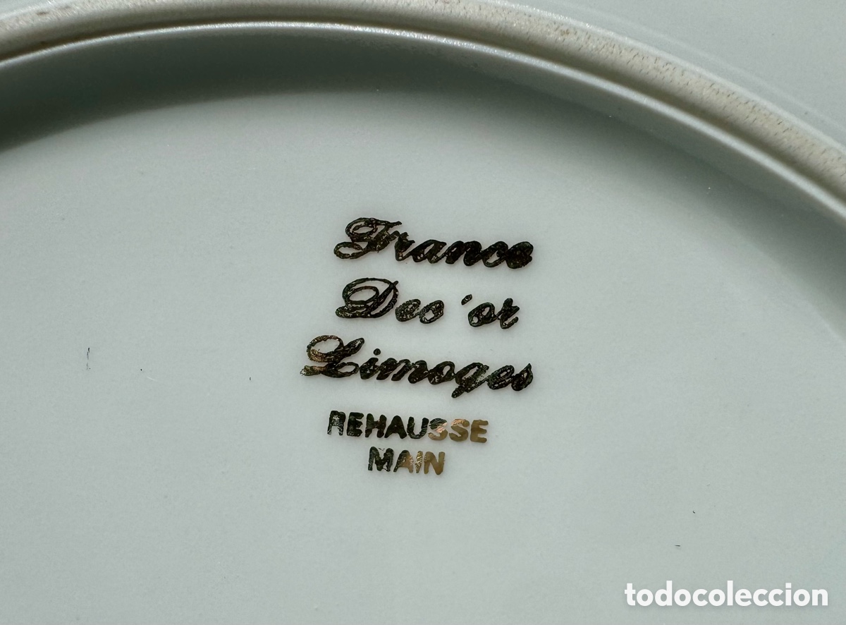 Antig&uuml;edades: ANTIGUO PLATO DE LIMOGES 25cm. - Foto 5