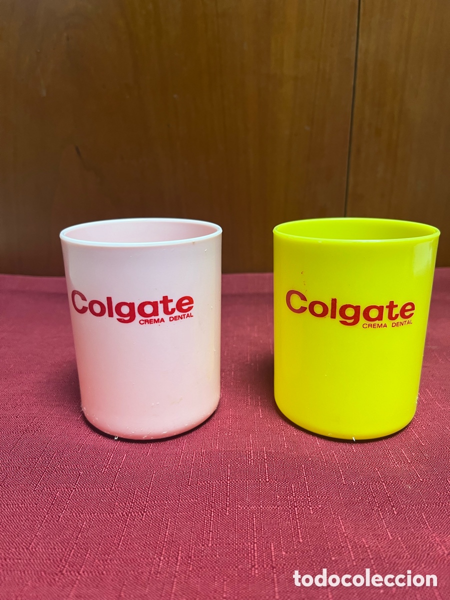 Antiques: VASOS PROMOCIONALES COLGATE A&Ntilde;OS 70