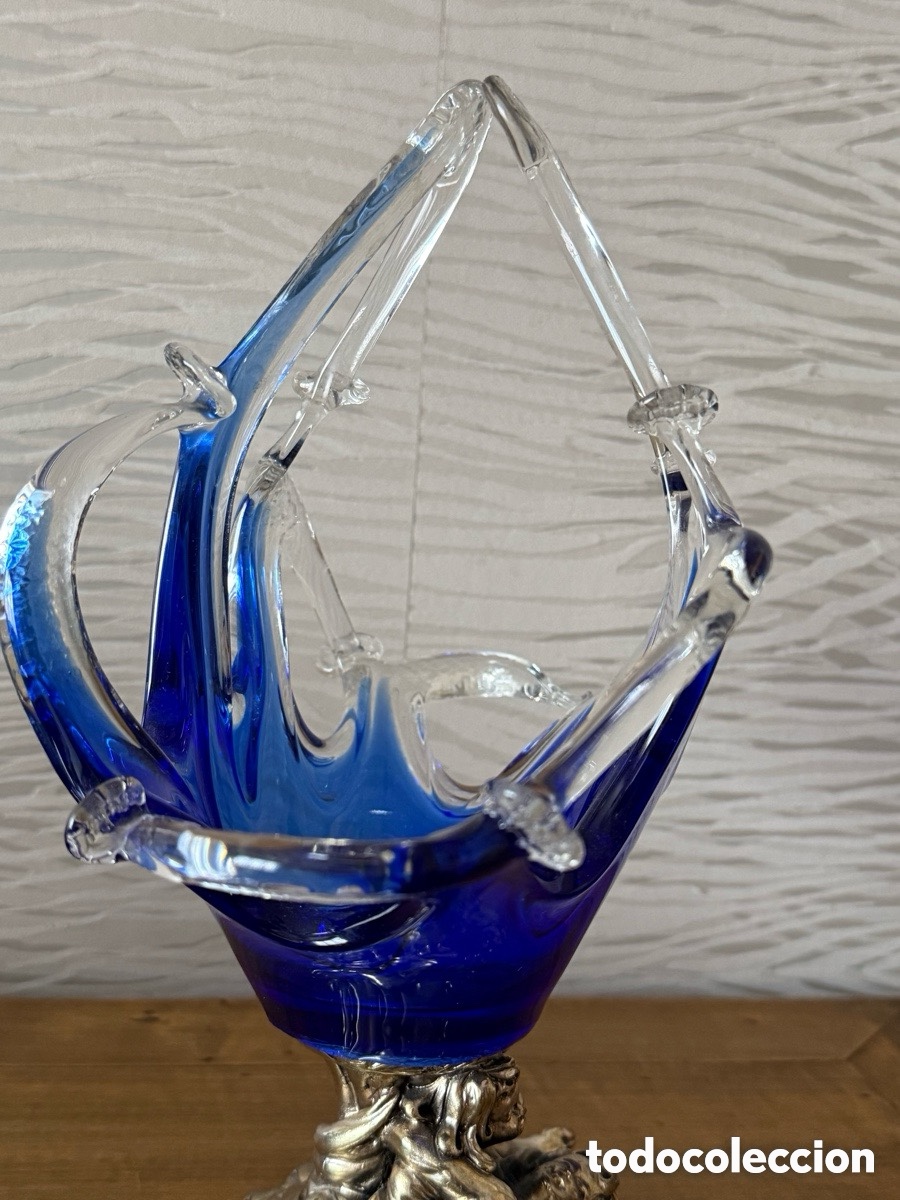 Antig&uuml;edades: Magn&iacute;fico Centro de Mesa. CRISTAL DE MURANO - Foto 7