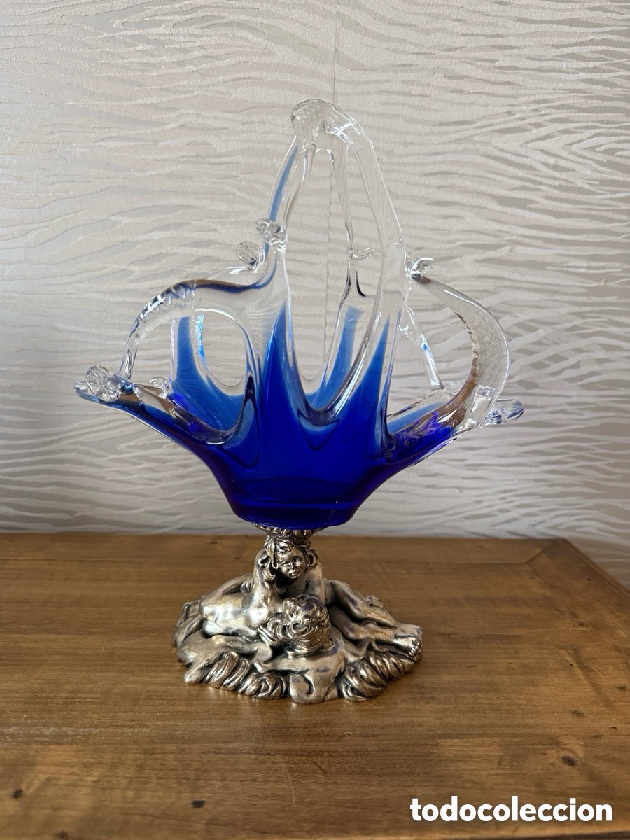 Antig&uuml;edades: Magn&iacute;fico Centro de Mesa. CRISTAL DE MURANO - Foto 1