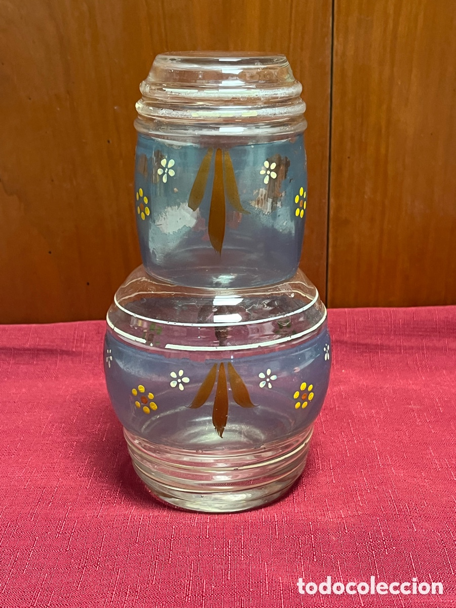 Antig&uuml;edades: JARRA Y VASO MESITA DE NOCHE. A&Ntilde;OS 40
