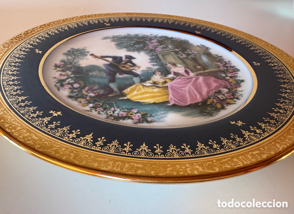 Antig&uuml;edades: ANTIGUO PLATO DE LIMOGES 27cm. - Foto 2