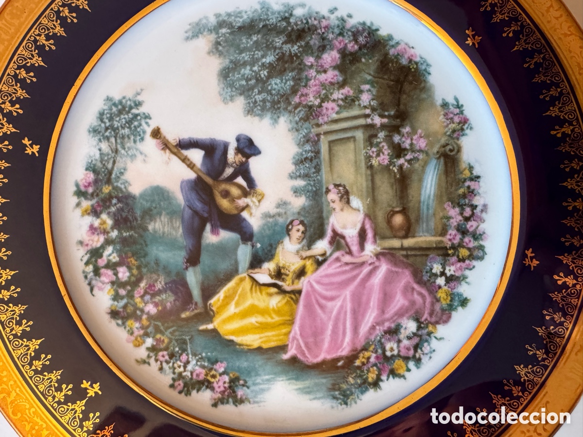 Antig&uuml;edades: ANTIGUO PLATO DE LIMOGES 27cm. - Foto 3