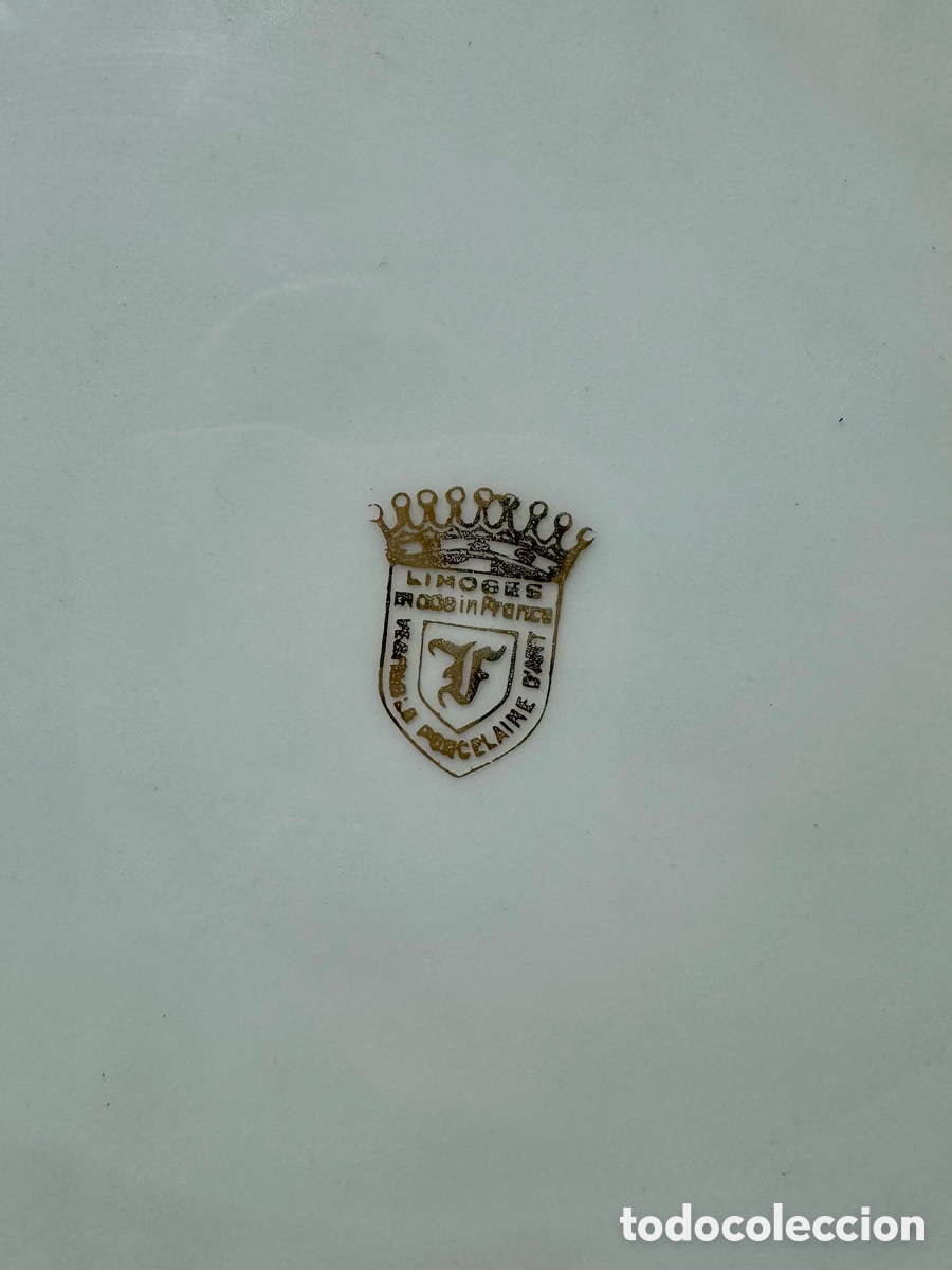Antig&uuml;edades: ANTIGUO PLATO DE LIMOGES 27cm. - Foto 5