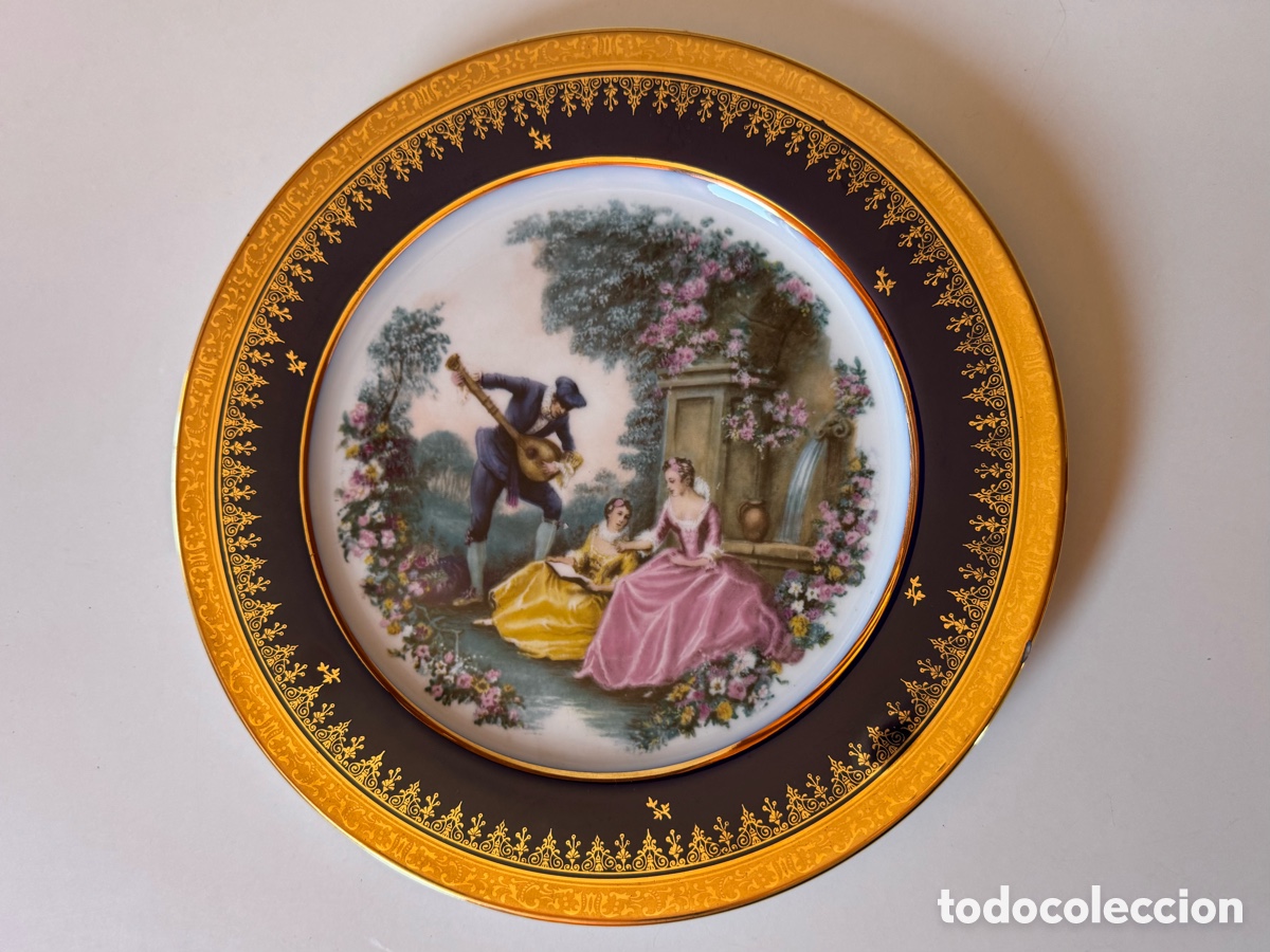 Antig&uuml;edades: ANTIGUO PLATO DE LIMOGES 27cm.