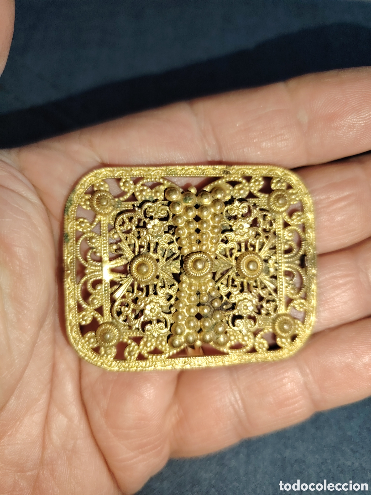 Antig&uuml;edades: Antiguo broche isabelino. - Foto 4