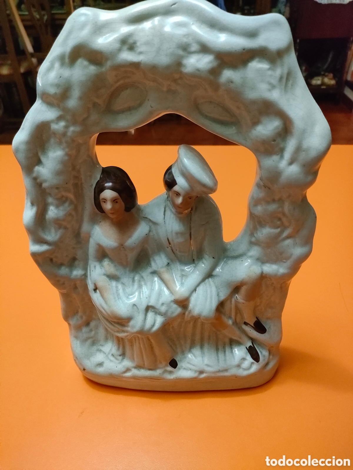 Oggetti Antichi: Antigua pareja staffordshire s xix 1