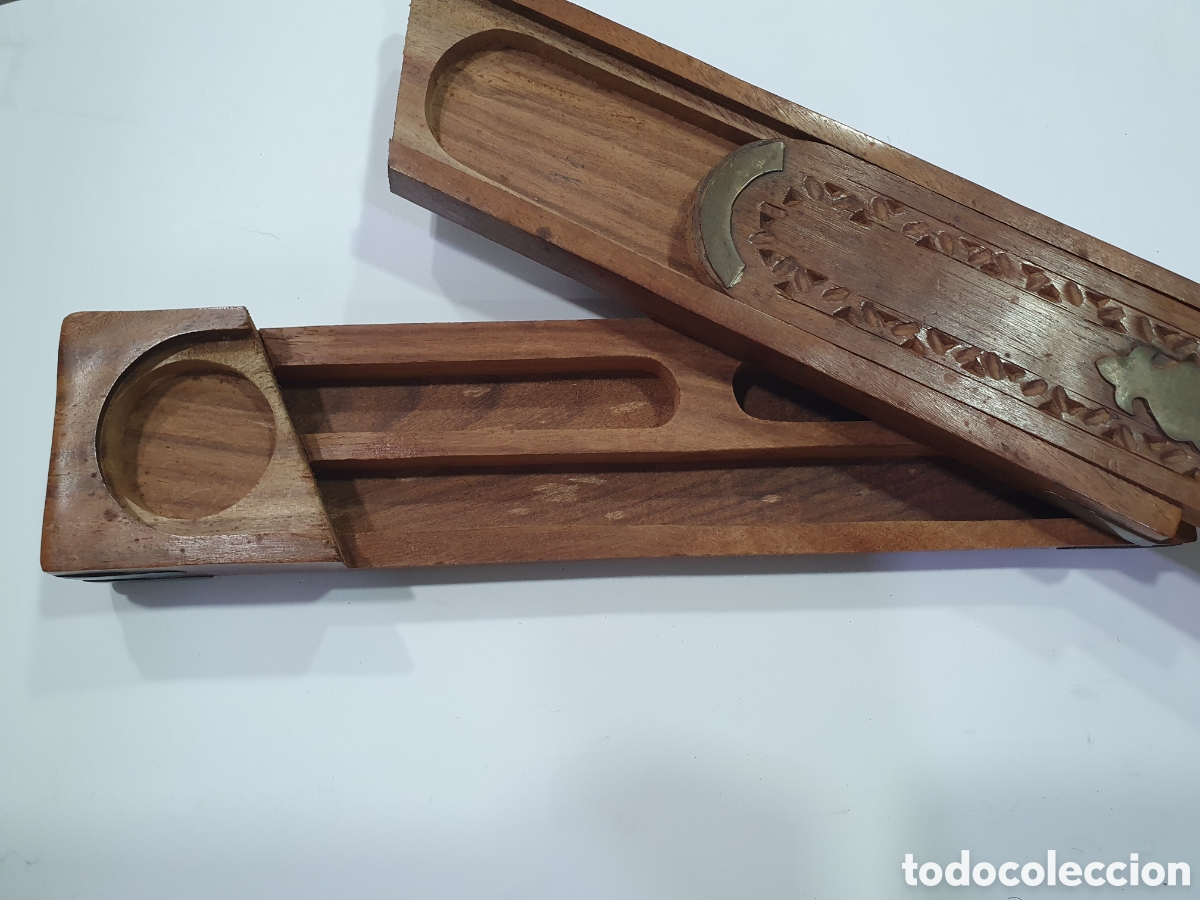 Antig&uuml;edades: Caja de madera para incienso. (L68) - Foto 3