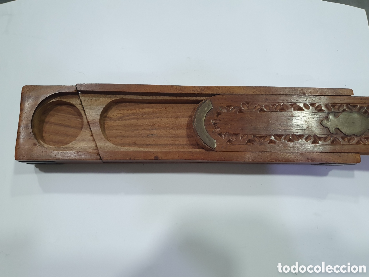 Antig&uuml;edades: Caja de madera para incienso. (L68) - Foto 4