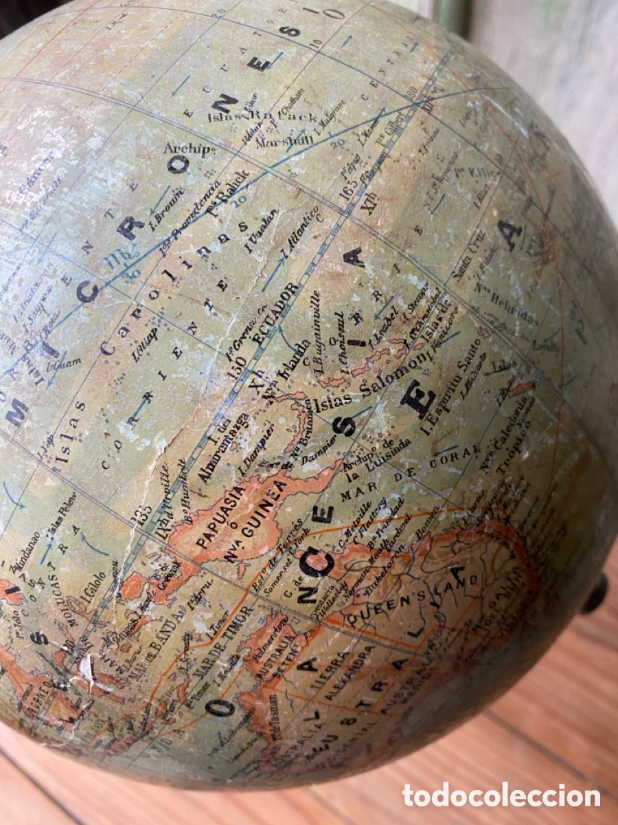 Antig&uuml;edades: Globo terr&aacute;queo Jules Lebegue XIX - Foto 16