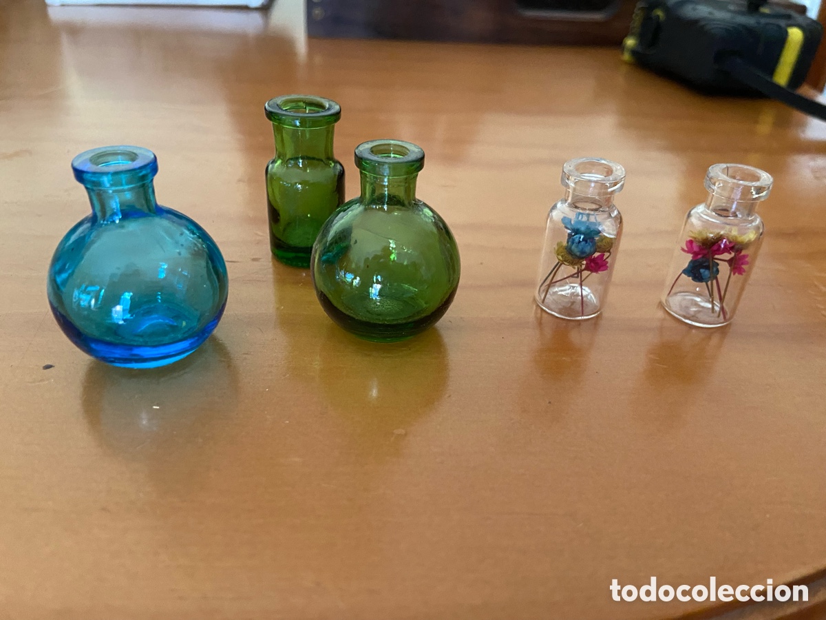 Antig&uuml;edades: Jarrones cristal miniatura