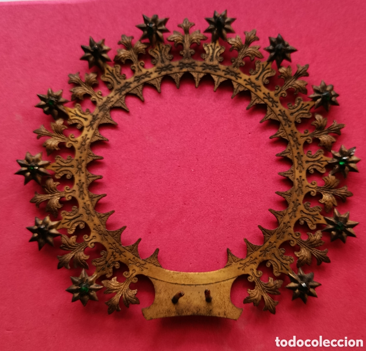 Antig&uuml;edades: ENORME ANTIGUA AUREOLA,RAFAGA,RESPLANDOR ,HALO , POTENCIA, CORONA PARA SANTO O VIRGEN NI&Ntilde;O JESUS