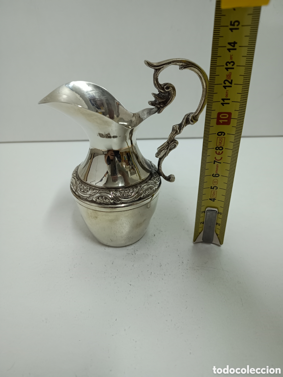 Antig&uuml;edades: JARRA DE ALPACA DE 13,5cm - Foto 6