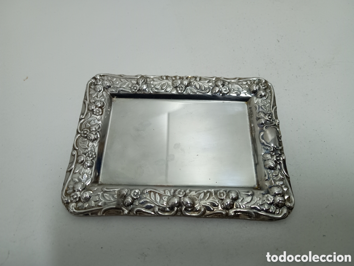 Antiquit&eacute;s: BANDEJITA - PLATEL - METAL PLATEADO - 13,5x10cm