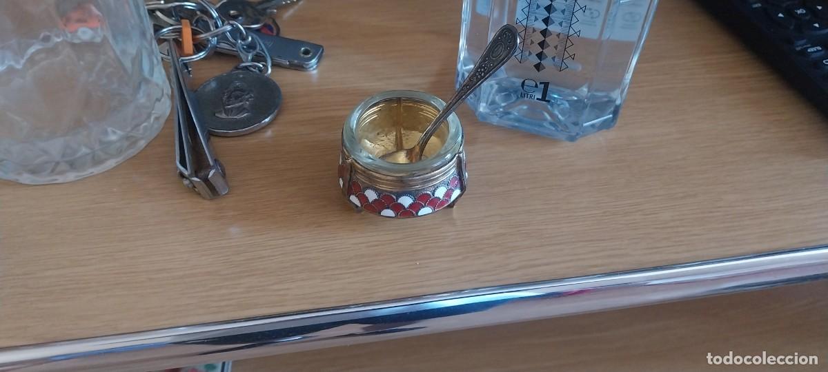 Antig&uuml;edades: ANTIGUO SALERO DE PLATA Y ORO DE RUSIA MIRAR MARCAJE