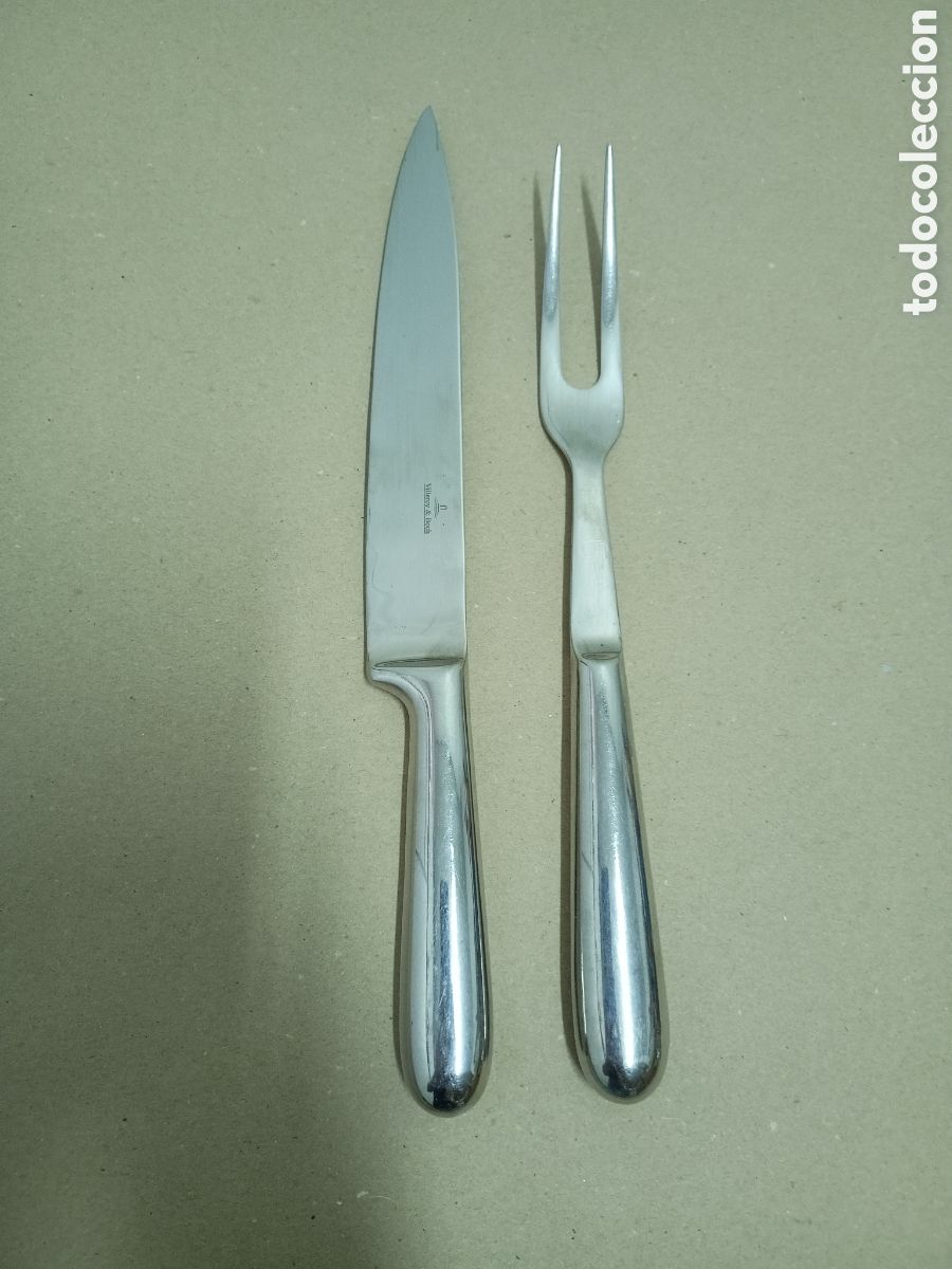 Antiguidades: TENEDOR Y CUCHILLO DE TRINCHAR VILLEROY & BOCH