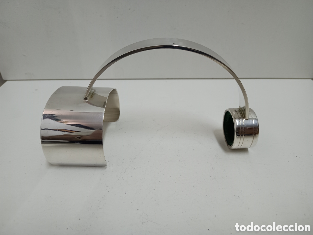 Antiquit&auml;ten: PORTABOTELLA METAL PLATEADO