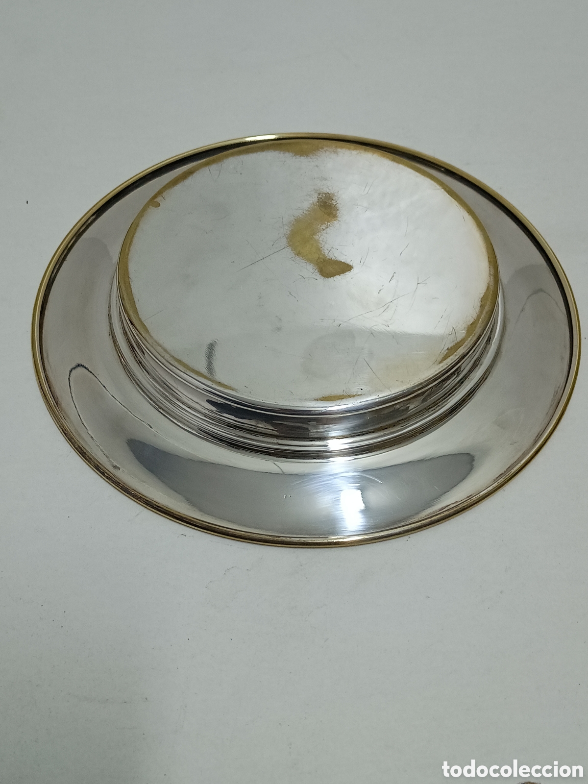 Antig&uuml;edades: LEGUMBRERA MTL BA&Ntilde;ADA EN PLATA - 21,5cm - Foto 6