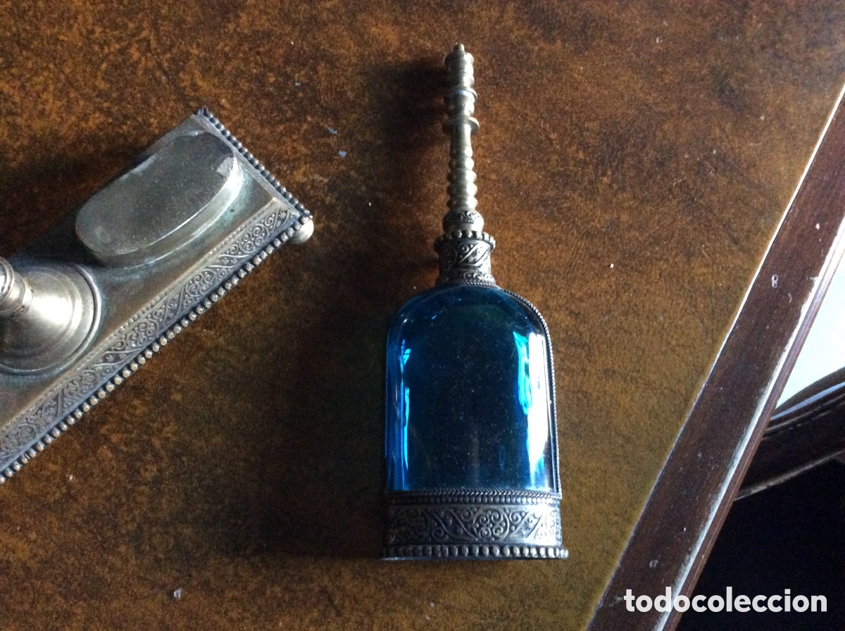 Antig&uuml;edades: Perfumero indu bronce y cristal - Foto 4
