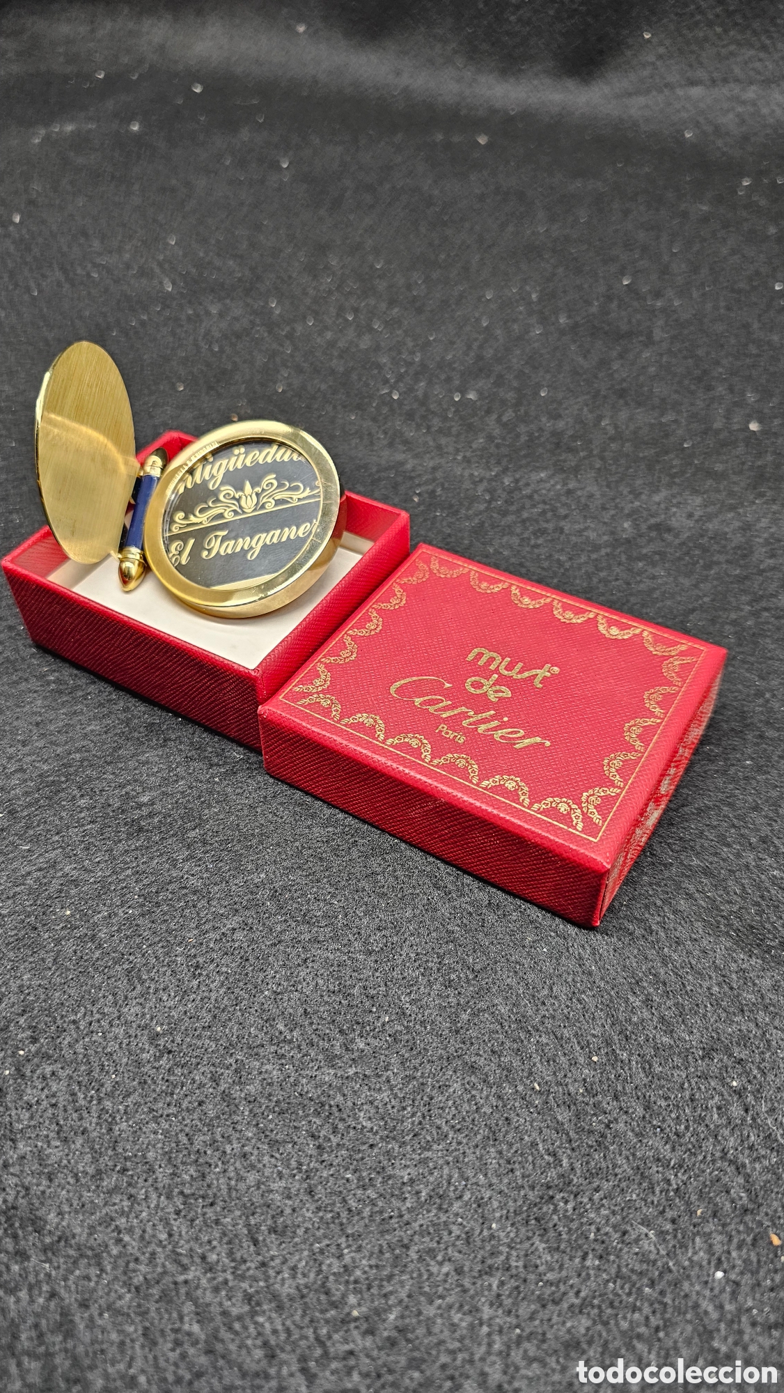 Antiques: Antiguo portafotos de bolsillo de Cartier